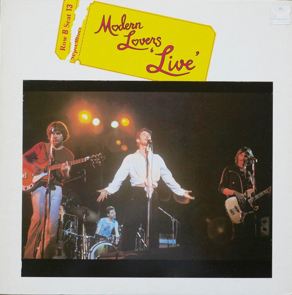 Jonathan Richman & The Modern Lovers : Live (LP,Album)