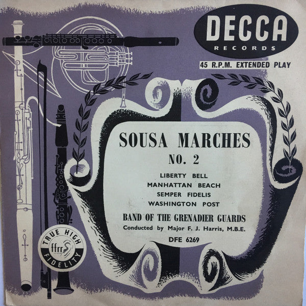 Band Of The Grenadier Guards, The Conducted By F.J. Harris : Sousa Marches No 2 (7",EP)