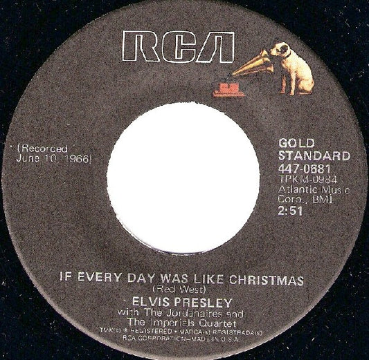 Elvis Presley : If Every Day Was Like Christmas (7",45 RPM,Single,Reissue)