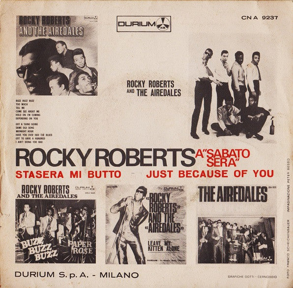 Rocky Roberts : Stasera Mi Butto (7",45 RPM)