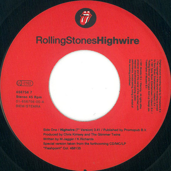 Rolling Stones, The : Highwire (7",45 RPM,Single,Stereo)