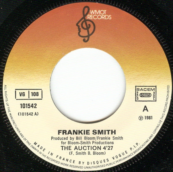 Frankie Smith : The Auction / Slang Thang (7",45 RPM,Single)