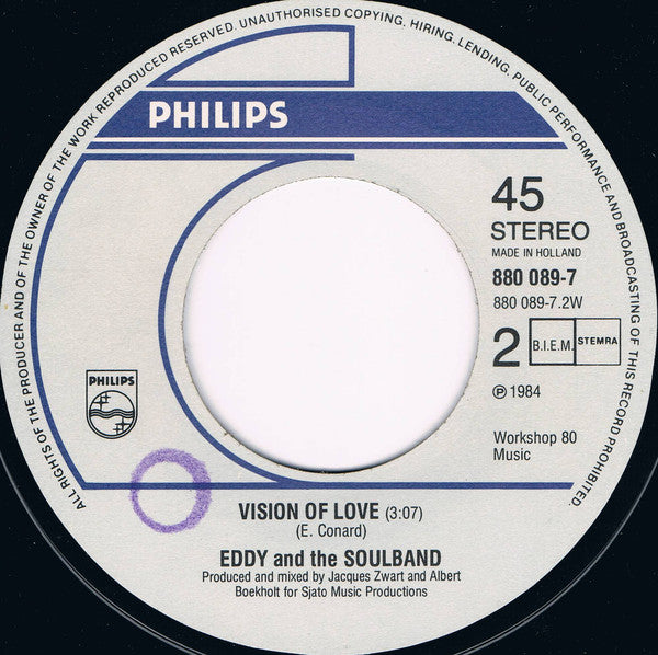 Eddy & The Soulband : Theme From Shaft (“Special U.K. Mix”) (7",45 RPM)