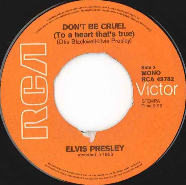 Elvis Presley : Hound Dog / Don't Be Cruel (7",Single,Reissue,Mono)