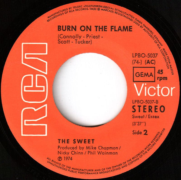 The Sweet : The Six Teens (7",45 RPM,Single,Stereo)