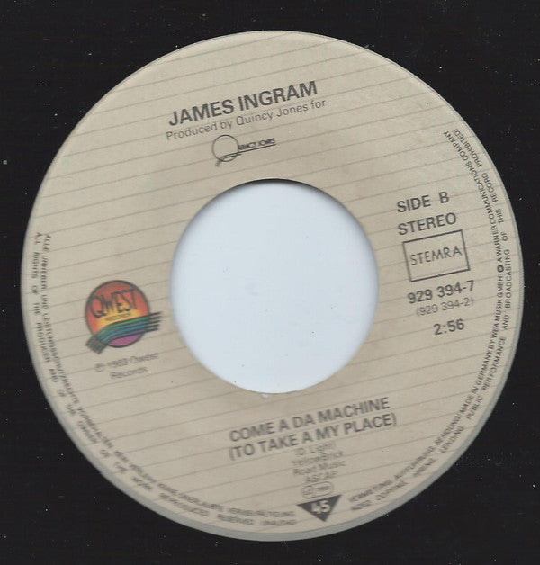 James Ingram With Michael McDonald : Yah Mo B There (7",45 RPM,Single,Stereo)