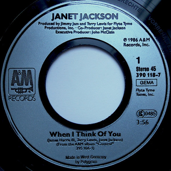 Janet Jackson : When I Think Of You (7",45 RPM,Single)