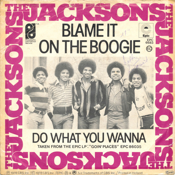 Jacksons, The : Blame It On The Boogie / Do What You Wanna (7",45 RPM,Single,Stereo)
