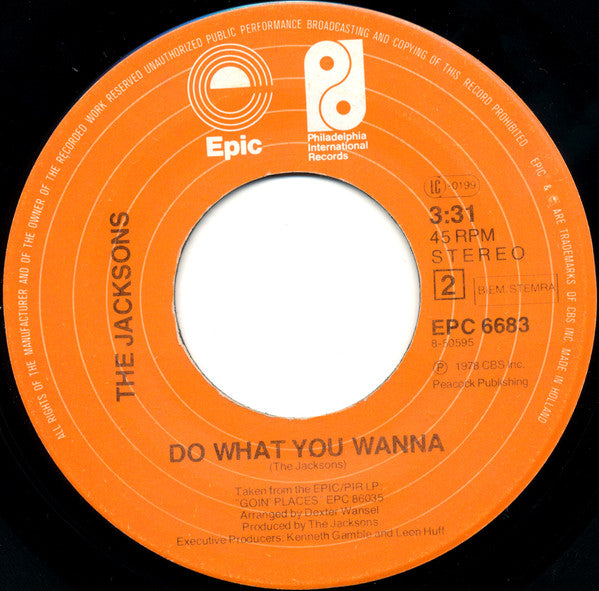 Jacksons, The : Blame It On The Boogie / Do What You Wanna (7",45 RPM,Single,Stereo)