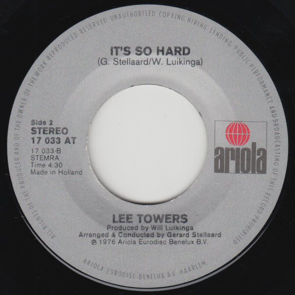 Lee Towers : You Never Walk Alone (7",45 RPM)