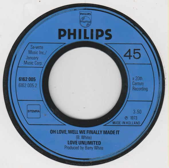 Love Unlimited : Under The Influence Of Love (7",Single)