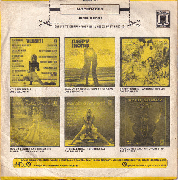 Mocedades : Eres Tu (7",Single,45 RPM)