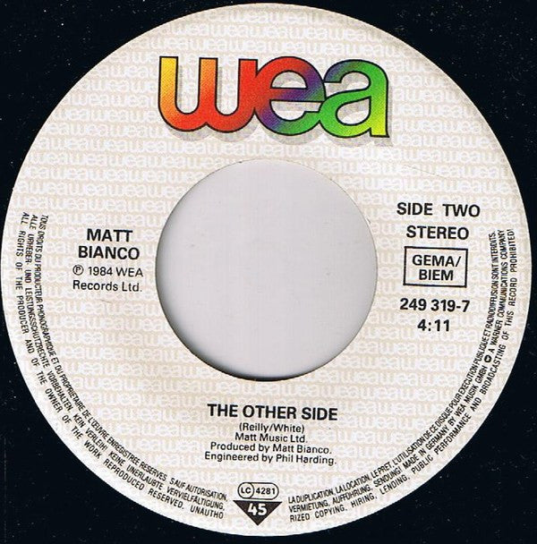 Matt Bianco : Whose Side Are You On... (7",45 RPM,Single)