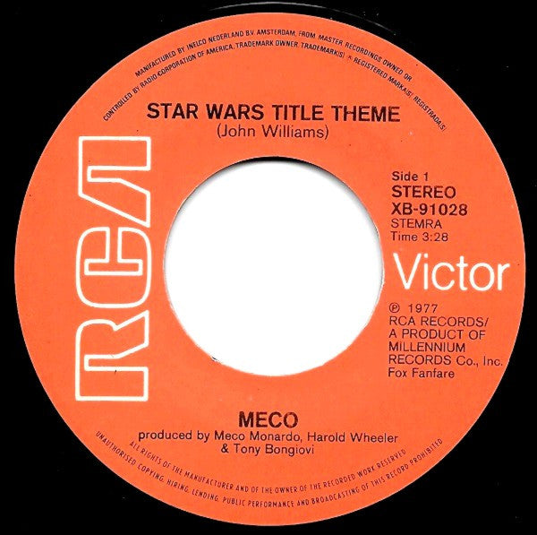 Meco Monardo : Star Wars Title Theme (7",45 RPM,Single)