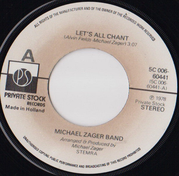 Michael Zager Band, The : Let's All Chant / Love Express (7")
