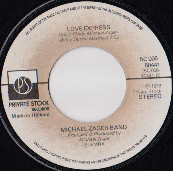 Michael Zager Band, The : Let's All Chant / Love Express (7")