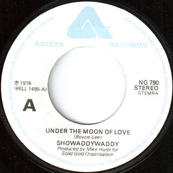 Showaddywaddy : Under The Moon Of Love (7",45 RPM,Single)