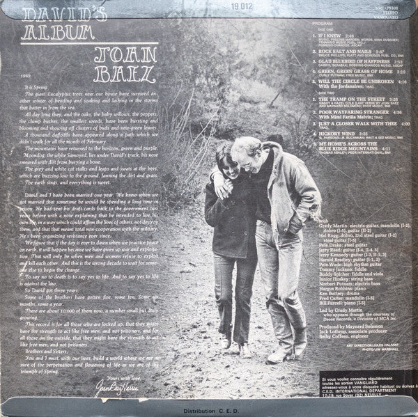 Joan Baez : David's Album (LP,Album)