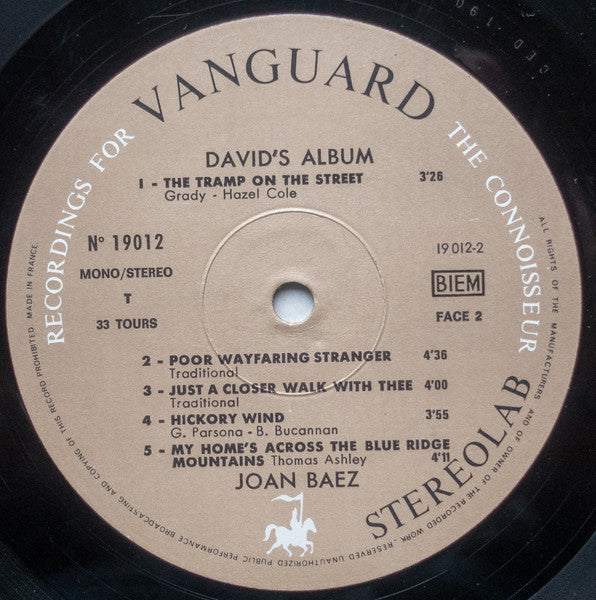 Joan Baez : David's Album (LP,Album)