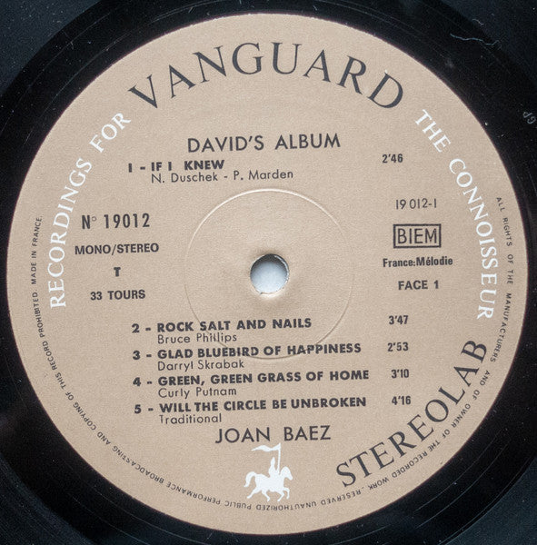 Joan Baez : David's Album (LP,Album)