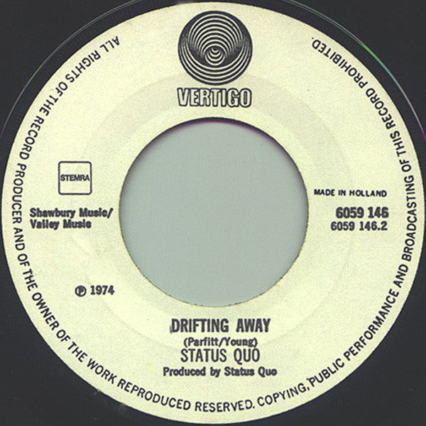 Status Quo : Mystery Song / Drifting Away (7",45 RPM,Single)