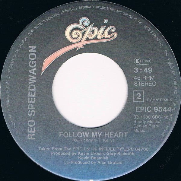 REO Speedwagon : Keep On Loving You (7",Single,45 RPM)