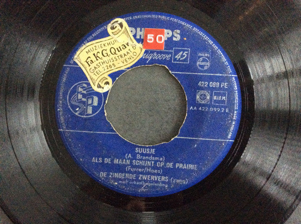De Zingende Zwervers : Een Cowboy Reed Over De Prairie (7",45 RPM,EP)