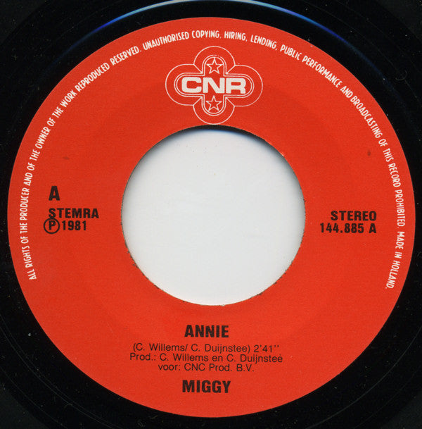 Miggy : Annie / Jofel Gosertje (7",Single,45 RPM)