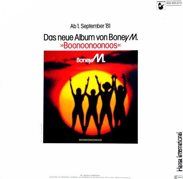 Boney M. : Malaika / Consuela Biaz (12",Maxi-Single,45 RPM)