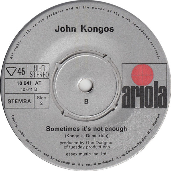 John Kongos : He's Gonna Step On You Again (7",Single,45 RPM)