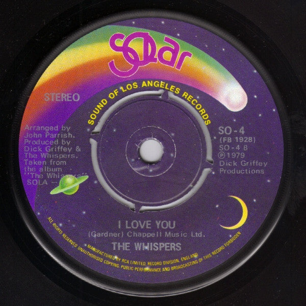 Whispers, The : Lady / I Love You (7")