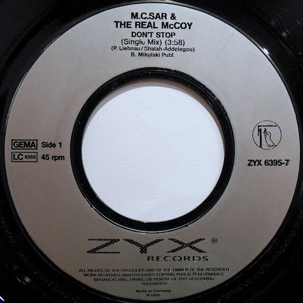 Real McCoy Feat. Sunday (2) : Don't Stop (7",45 RPM,Single)