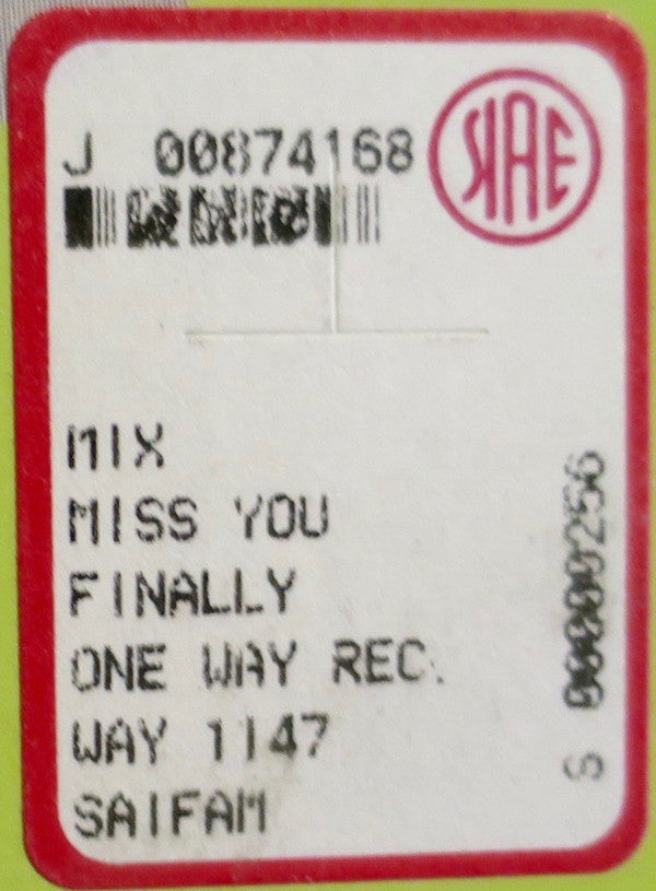 Lawrence (2) : Miss You Finally (12",45 RPM,Stereo)