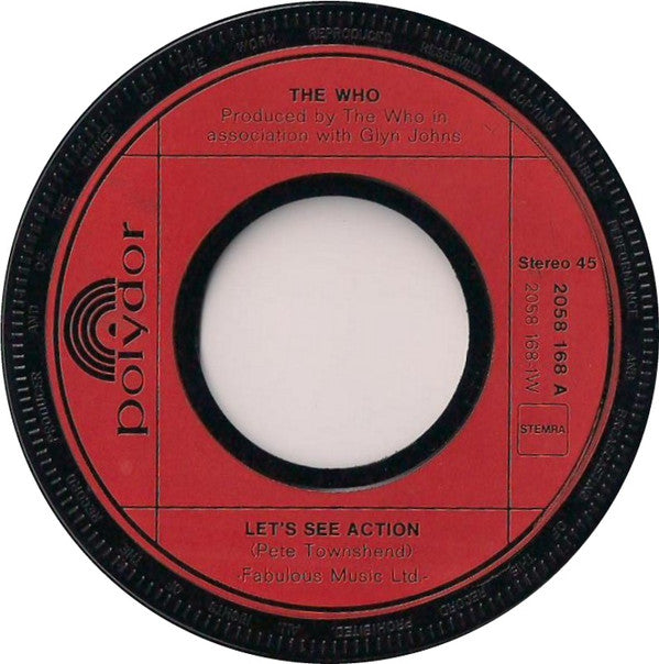 Who, The : Let's See Action (7",45 RPM,Single,Stereo)