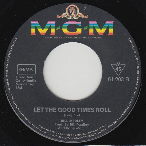 Bill Medley : Brown Eyed Woman / Let The Good Times Roll (7",45 RPM,Single)