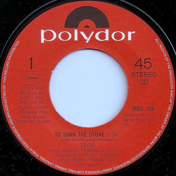 Frida : To Turn The Stone (7",Single,45 RPM)