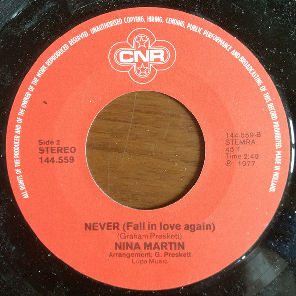 Nina Martin : I Am Aggressive (7",45 RPM)