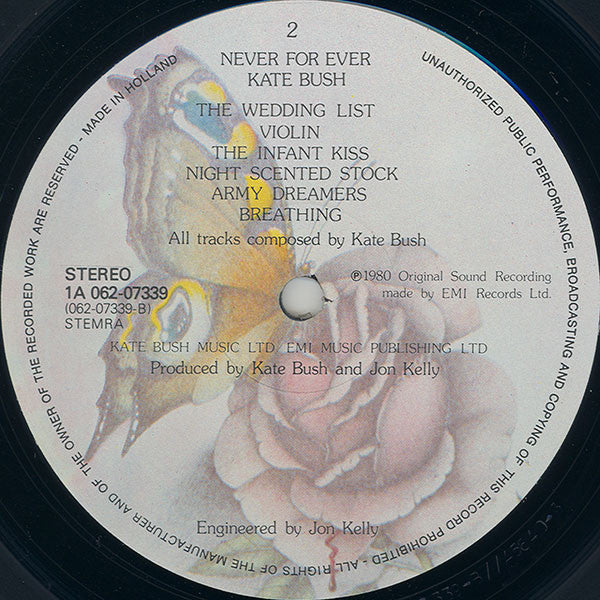 Kate Bush : Never For Ever (LP,Album,Stereo)