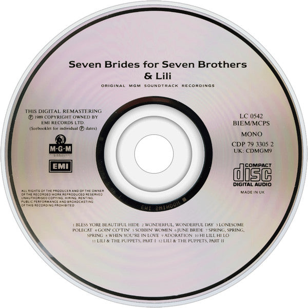 Various : Seven Brides For Seven Brothers & Lili (Compilation,Remastered,Mono)