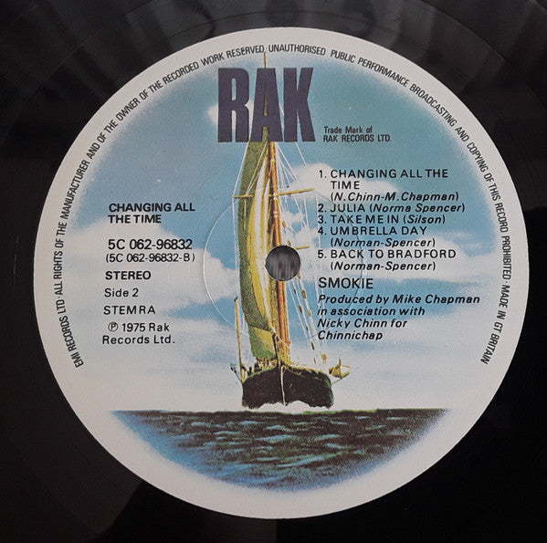 Smokie : Changing All The Time (LP,Album,Stereo)