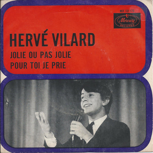 Hervé Vilard : Jolie Ou Pas Jolie (7",45 RPM,Single,Mono)