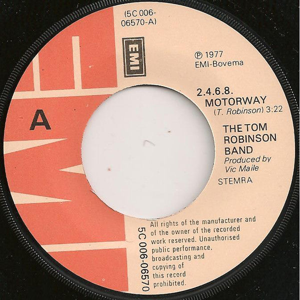 Tom Robinson Band : 2-4-6-8 Motorway (7",45 RPM,Single)