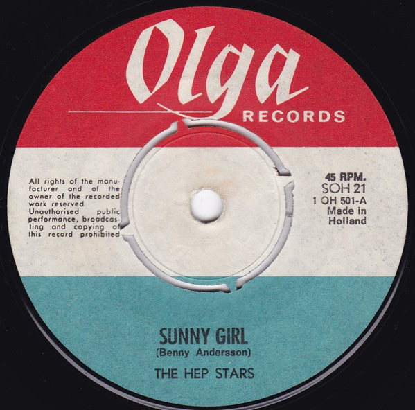 Hep Stars, The : Sunny Girl C/W No Response (7",45 RPM,Single)