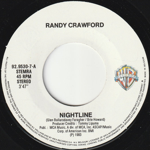 Randy Crawford : Nightline (7",45 RPM,Single,Stereo)