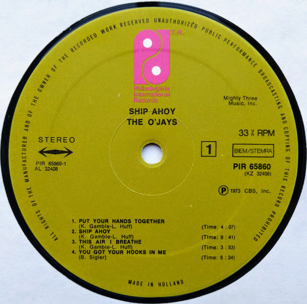 O'Jays, The : Ship Ahoy (LP,Album)