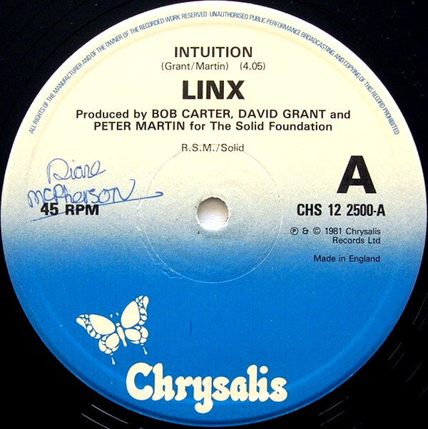 Linx : Intuition (12",45 RPM)