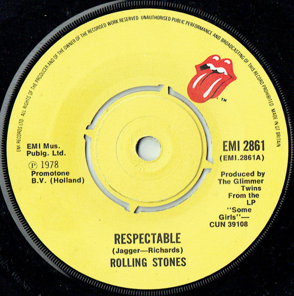 Rolling Stones, The : Respectable (7",45 RPM,Single)