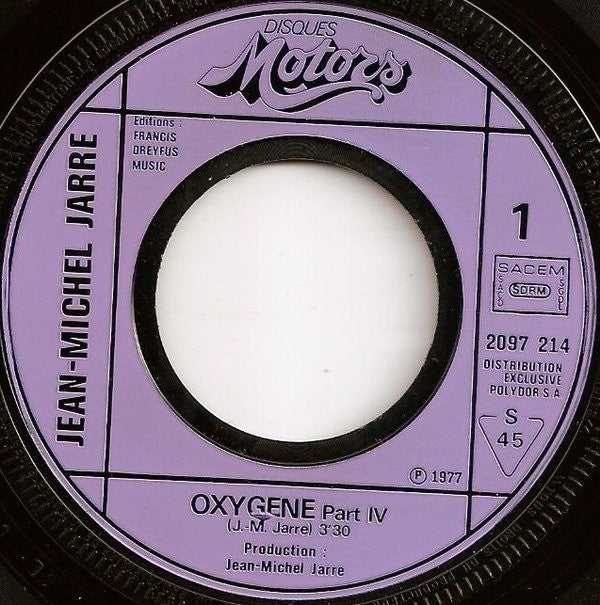 Jean-Michel Jarre : Oxygene (La Musique De Basket) (7",45 RPM,Single)