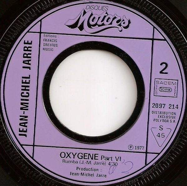 Jean-Michel Jarre : Oxygene (La Musique De Basket) (7",45 RPM,Single)