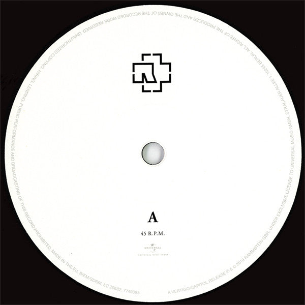 Rammstein : Untitled (12",45 RPM,Album,Stereo)